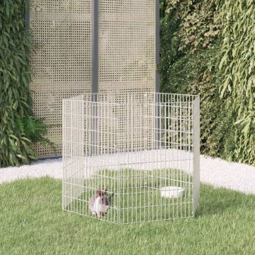 Recinto per Animali Ruspante 6 Pannelli 54x80 cm Ferro Zincato