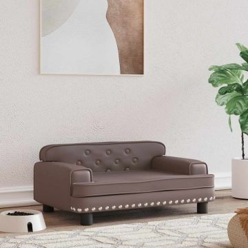 Lettino per Cani Marrone 70x45x30 cm in Similpelle