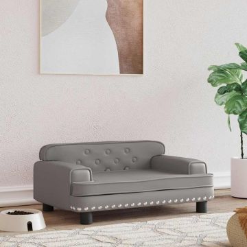 Lettino per Cani Grigio 70x45x30 cm in Similpelle