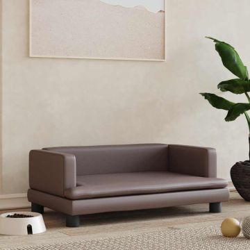 Lettino per Cani Marrone 80x45x30 cm in Similpelle