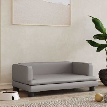 Lettino per Cani Grigio 80x45x30 cm in Similpelle