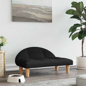 Lettino per Cani Nero 70x52x30 cm in Tessuto