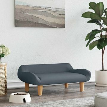 Lettino per Cani Grigio Scuro 70x40x24 cm in Tessuto