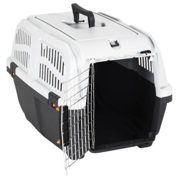 Trasportino Animali con Porta Metallo 60x40x39cm Polipropilene