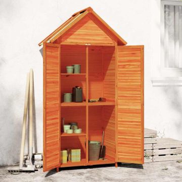 Rimessa da Giardino Marrone 89x52,5x175 cm Legno Massello Pino