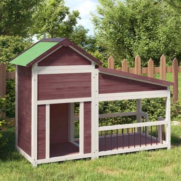 Cuccia per Cani Moka 143x60,5x109 cm in Legno Massello di Pino