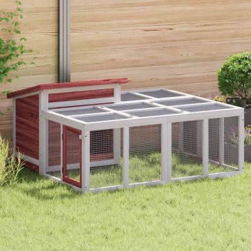 Conigliera Moka 144x123x67,5 cm in Legno Massello di Pino