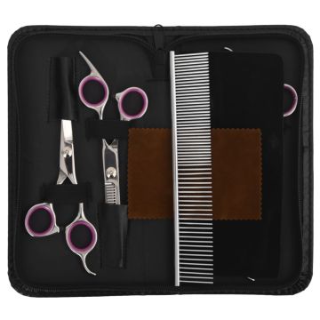 Set Forbici da Toelettatura Cani 5 pz in Acciaio Inossidabile