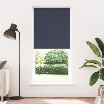 Tenda a rullo oscurante 124,4x230 cm Tessuto Larghezza 120 cm blu marino