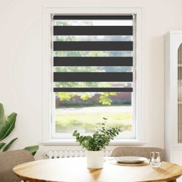 Tenda a rullo zebra 50,9x100 cm Tessuto Larghezza 46,7 cm nero