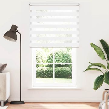 Tenda a rullo zebra 120,9x230 cm Larghezza tessuto 116,7 cm bianco