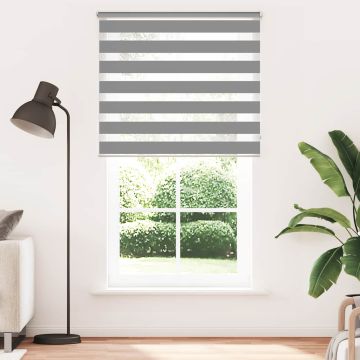 Tenda a rullo zebra 120,9x230 cm Larghezza tessuto 116,7 cm grigio