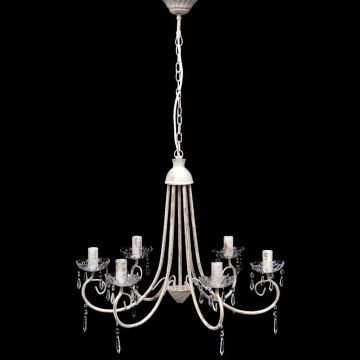 Lampada da Soffitto Pendente Elegante Nera 6 Portalampade