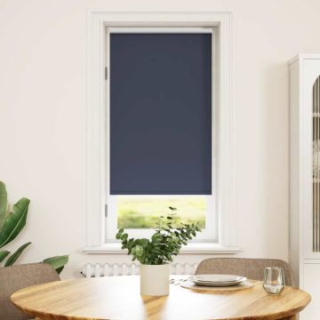 Tenda a rullo oscurante 44,4x100 cm Larghezza tessuto 40 cm Blu marino