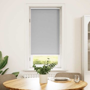 Tenda a rullo oscurante 64,4x120 cm Tessuto Larghezza 60 cm Grigio