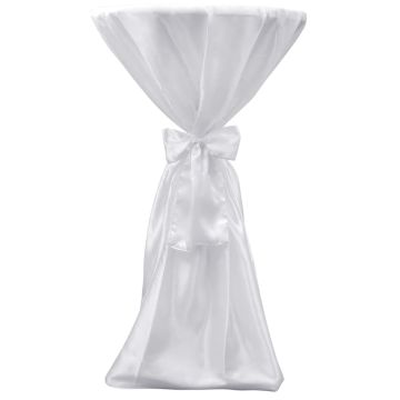 Copritavolo Bianco 70 cm con Fettuccia 2 pezzi
