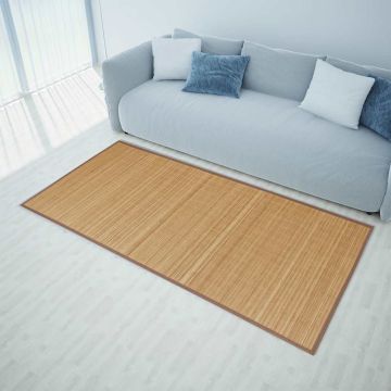 Tappeto Rettangolare in Bambù Marrone 80 x 200 cm