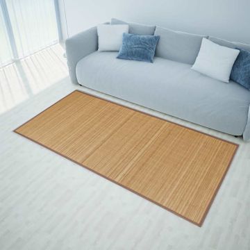 Tappeto Rettangolare in Bambù Marrone 120 x 180 cm