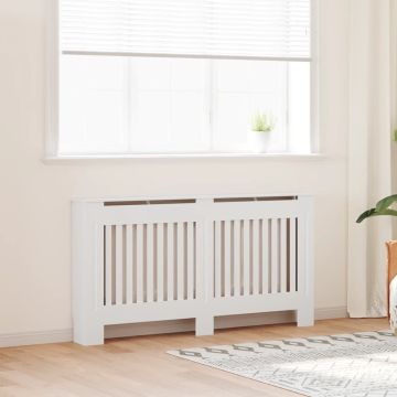 Armadietto Copritermosifone in Legno Multistrato Bianco 152 cm