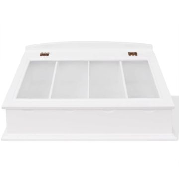 Portaposate in MDF Bianco in Stile Barocco