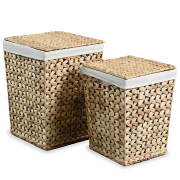 Set di Cesti della Biancheria 2 pz in Giacinto d'Acqua