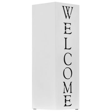 Porta Ombrelli Welcome in Acciaio Bianco