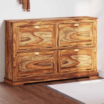 Scarpiera 140x35x90 cm in Legno Massello di Acacia