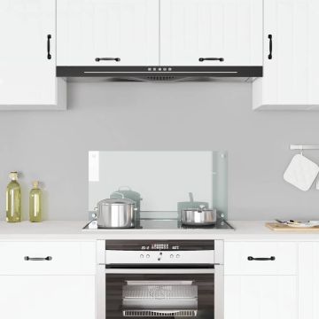 Paraschizzi per Cucina Trasparente 80x40 cm in Vetro Temperato