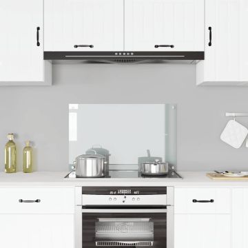 Paraschizzi per Cucina Trasparente 80x50 cm in Vetro Temperato