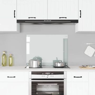 Paraschizzi per Cucina Trasparente 80x60 cm in Vetro Temperato