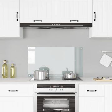 Paraschizzi per Cucina Trasparente 90x50 cm in Vetro Temperato