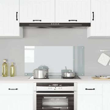 Paraschizzi per Cucina Trasparente 100x50 cm in Vetro Temperato