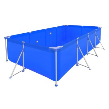 Piscina con Pompa in Acciaio 394 x 207 x 80 cm
