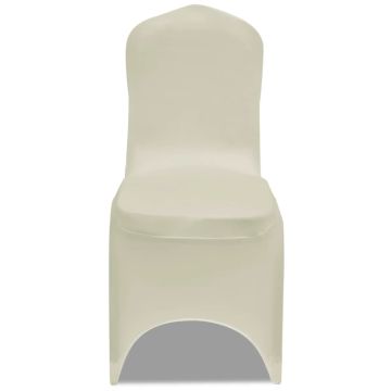 100 pz Fodera per Sedie in Tessuto Elasticizzato Crema