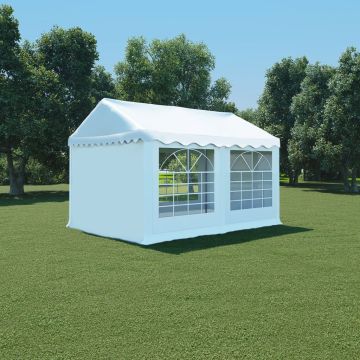 Gazebo da Giardino in PVC 3x4 m Bianco