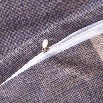 Set Copripiumino Stampa a Quadri Caffè 155x200/80x80 cm