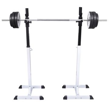 Stazione per Squat con Bilanciere e Set di Manubri da 60,5 kg
