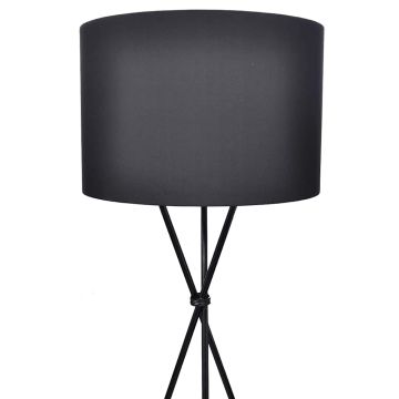 Lampada da Pavimento con Supporto Nero 139 cm