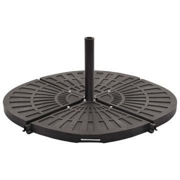 Base per ombrellone 80 kg in cemento nero, 4 pz