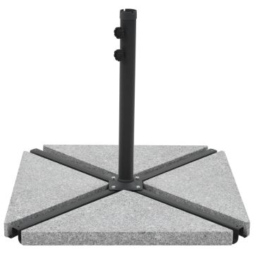 Piastre per Parasole 4 pz in Granito Triangolare 60 kg Grigio