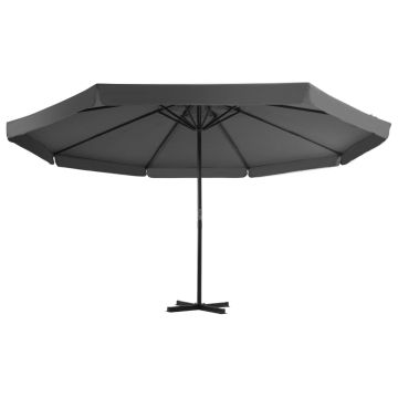 Parasole da Giardino con Base Portatile Antracite