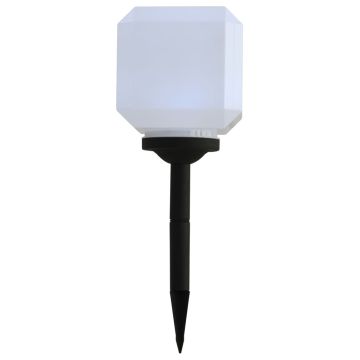 Lampade Solari da Esterni a LED 6 pz Cubiche 20 cm Bianco