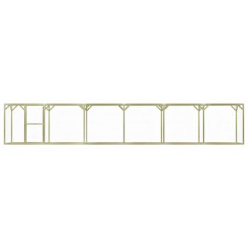 Pollaio 1,5x9x1,5 m in Legno di Pino Impregnato