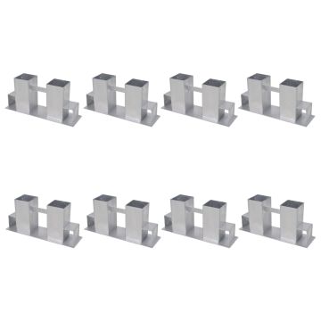 Aiuti per impilare legna 8 pz 34 x 10 x 15 cm Acciaio