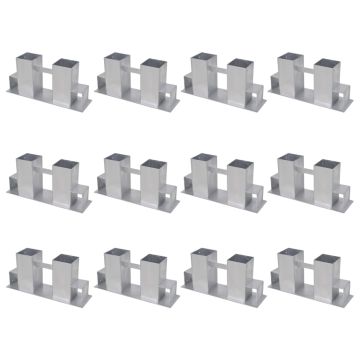 Aiuti per impilare legna 12 pz 34 x 10 x 15 cm Acciaio