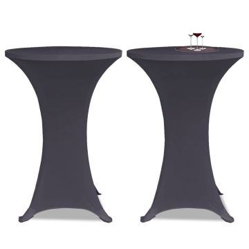 Coperture Elastiche per Tavoli 4 pz 70 cm Antracite