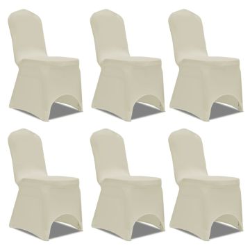 Coprisedia in Tessuto Elasticizzato Crema 12 pz