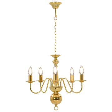 Lampadario Oro 5 Lampadine Attacco E14