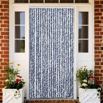 Zanzariera Blu Bianco e Argento  90x220 cm Ciniglia