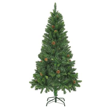 Albero di Natale Artificiale con Pigne Verde 150 cm